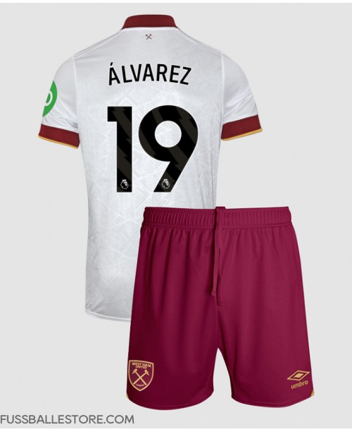 Günstige West Ham United Edson Alvarez #19 3rd trikot Kinder 2024-25 Kurzarm (+ Kurze Hosen)